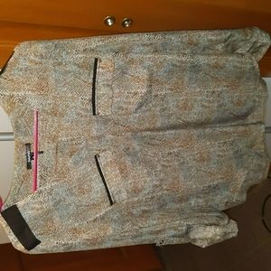 Boutique shirt blouse Roypoly medium snake print Animal Satiny Boho Trendy Sexy